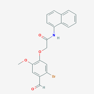 molecular formula C20H16BrNO4 B3002110 2-(5-Bromo-4-formyl-2-methoxyphenoxy)-N-(1-naphthyl)acetamide CAS No. 832674-61-0