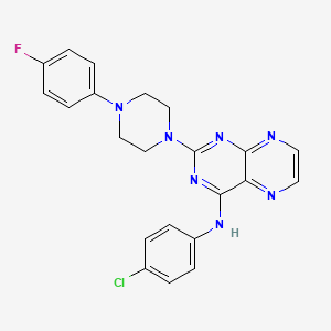 N-(4-chlorophenyl)-2-[4-(4-fluorophenyl)piperazin-1-yl]pteridin-4-amine