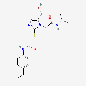 2-[2-({2-[(4-ethylphenyl)amino]-2-oxoethyl}thio)-5-(hydroxymethyl)-1H-imidazol-1-yl]-N-isopropylacetamide