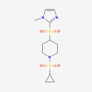 1-(cyclopropylsulfonyl)-4-((1-methyl-1H-imidazol-2-yl)sulfonyl)piperidine