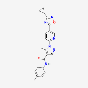 1-[5-(3-cyclopropyl-1,2,4-oxadiazol-5-yl)-2-pyridyl]-5-methyl-N~4~-(4-methylphenyl)-1H-pyrazole-4-carboxamide