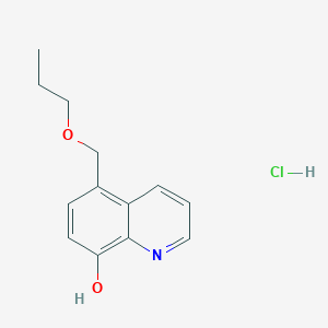 molecular formula C13H16ClNO2 B3002137 5-(Propoxymethyl)quinolin-8-ol;hydrochloride CAS No. 2055999-80-7