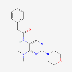 molecular formula C18H23N5O2 B3002141 N-(4-(dimethylamino)-2-morpholinopyrimidin-5-yl)-2-phenylacetamide CAS No. 1797670-17-7