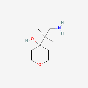 4-(1-Amino-2-methylpropan-2-yl)oxan-4-ol