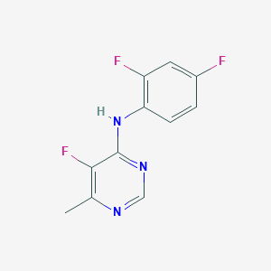 molecular formula C11H8F3N3 B3002145 N-(2,4-Difluorophenyl)-5-fluoro-6-methylpyrimidin-4-amine CAS No. 2415463-59-9