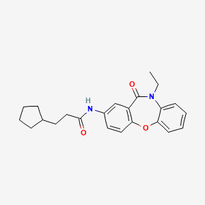 3-cyclopentyl-N-(10-ethyl-11-oxo-10,11-dihydrodibenzo[b,f][1,4]oxazepin-2-yl)propanamide