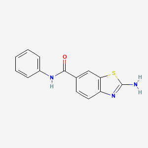 molecular formula C14H11N3OS B3002150 2-amino-N-phenyl-1,3-benzothiazole-6-carboxamide CAS No. 313524-20-8