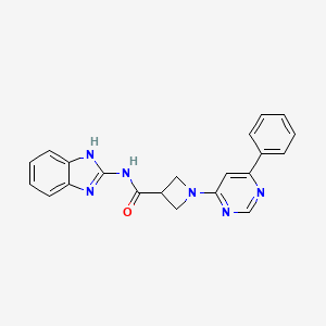 N-(1H-benzo[d]imidazol-2-yl)-1-(6-phenylpyrimidin-4-yl)azetidine-3-carboxamide