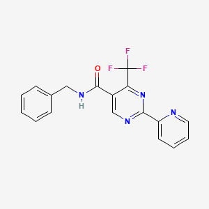 N-benzyl-2-(2-pyridinyl)-4-(trifluoromethyl)-5-pyrimidinecarboxamide