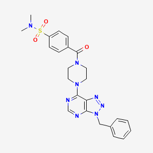 molecular formula C24H26N8O3S B3002158 4-(4-(3-苄基-3H-[1,2,3]三唑并[4,5-d]嘧啶-7-基)哌嗪-1-羰基)-N,N-二甲基苯磺酰胺 CAS No. 920163-45-7