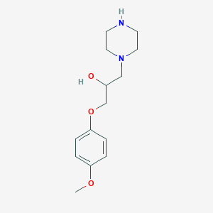 B3002159 1-(4-Methoxy-phenoxy)-3-piperazin-1-yl-propan-2-ol CAS No. 75375-23-4