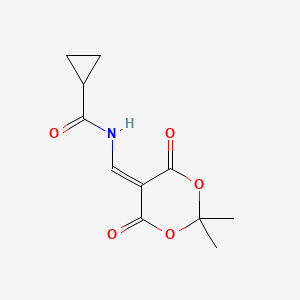 N-[(2,2-dimethyl-4,6-dioxo-1,3-dioxan-5-ylidene)methyl]cyclopropanecarboxamide
