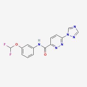 N-(3-(difluoromethoxy)phenyl)-6-(1H-1,2,4-triazol-1-yl)pyridazine-3-carboxamide