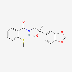 N-(2-(benzo[d][1,3]dioxol-5-yl)-2-hydroxypropyl)-2-(methylthio)benzamide