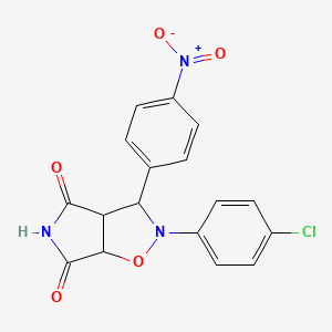 2-(4-chlorophenyl)-3-(4-nitrophenyl)dihydro-2H-pyrrolo[3,4-d]isoxazole-4,6(5H,6aH)-dione