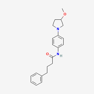 N-(4-(3-methoxypyrrolidin-1-yl)phenyl)-4-phenylbutanamide