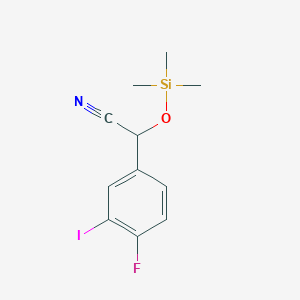 2-(4-Fluoro-3-iodophenyl)-2-trimethylsilyloxyacetonitrile