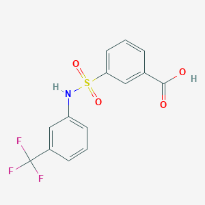 molecular formula C14H10F3NO4S B3002182 3-{[3-(三氟甲基)苯基]磺酰胺基}苯甲酸 CAS No. 327092-91-1