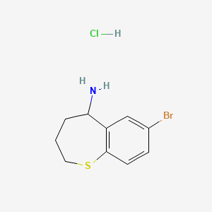 molecular formula C10H13BrClNS B3002184 7-溴-2,3,4,5-四氢-1-苯并噻唌-5-胺盐酸盐 CAS No. 2044713-75-7