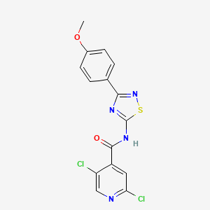 molecular formula C15H10Cl2N4O2S B3002189 2,5-dichloro-N-[3-(4-methoxyphenyl)-1,2,4-thiadiazol-5-yl]pyridine-4-carboxamide CAS No. 2094502-48-2