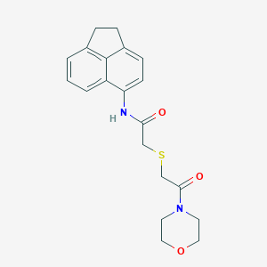 molecular formula C20H22N2O3S B300219 N-(1,2-dihydro-5-acenaphthylenyl)-2-{[2-(4-morpholinyl)-2-oxoethyl]sulfanyl}acetamide 