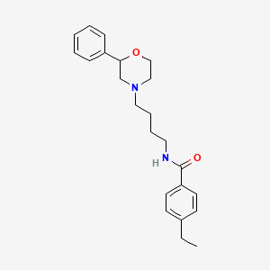 4-ethyl-N-(4-(2-phenylmorpholino)butyl)benzamide