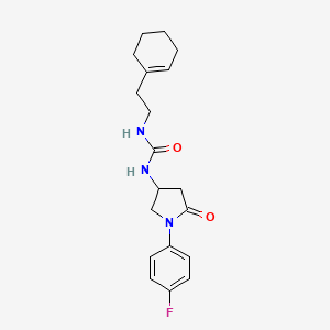 1-(2-(Cyclohex-1-en-1-yl)ethyl)-3-(1-(4-fluorophenyl)-5-oxopyrrolidin-3-yl)urea