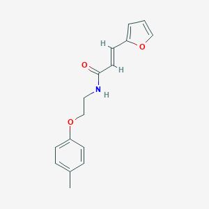molecular formula C16H17NO3 B300220 3-(2-furyl)-N-[2-(4-methylphenoxy)ethyl]acrylamide 