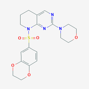4-(8-((2,3-Dihydrobenzo[b][1,4]dioxin-6-yl)sulfonyl)-5,6,7,8-tetrahydropyrido[2,3-d]pyrimidin-2-yl)morpholine