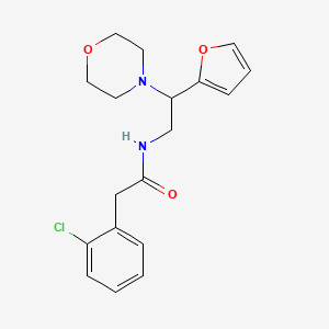 molecular formula C18H21ClN2O3 B3002210 2-(2-氯苯基)-N-(2-(呋喃-2-基)-2-吗啉乙基)乙酰胺 CAS No. 1208684-87-0