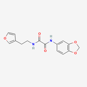 molecular formula C15H14N2O5 B3002214 N1-(benzo[d][1,3]dioxol-5-yl)-N2-(2-(furan-3-yl)ethyl)oxalamide CAS No. 1448026-78-5