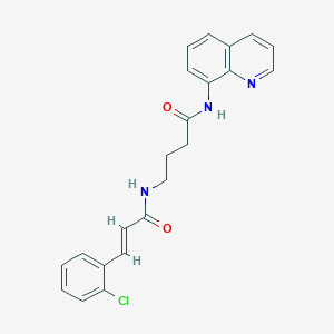 (E)-4-(3-(2-chlorophenyl)acrylamido)-N-(quinolin-8-yl)butanamide