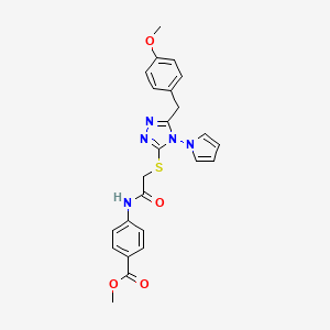 methyl 4-[({[5-(4-methoxybenzyl)-4-(1H-pyrrol-1-yl)-4H-1,2,4-triazol-3-yl]sulfanyl}acetyl)amino]benzoate