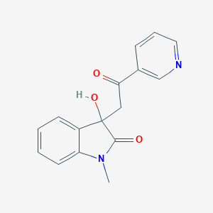 molecular formula C16H14N2O3 B300222 3-hydroxy-1-methyl-3-[2-oxo-2-(3-pyridinyl)ethyl]-1,3-dihydro-2H-indol-2-one 
