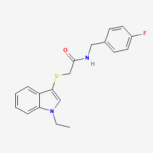 2-(1-ethylindol-3-yl)sulfanyl-N-[(4-fluorophenyl)methyl]acetamide