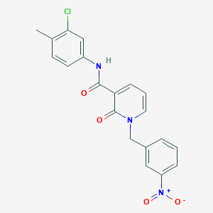 molecular formula C20H16ClN3O4 B3002234 N-(3-chloro-4-methylphenyl)-1-(3-nitrobenzyl)-2-oxo-1,2-dihydropyridine-3-carboxamide CAS No. 946332-20-3