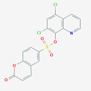 (5,7-Dichloroquinolin-8-yl) 2-oxochromene-6-sulfonate