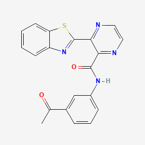 N-(3-acetylphenyl)-3-(1,3-benzothiazol-2-yl)pyrazine-2-carboxamide