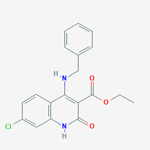 Ethyl 4-(benzylamino)-7-chloro-2-oxo-1,2-dihydroquinoline-3-carboxylate
