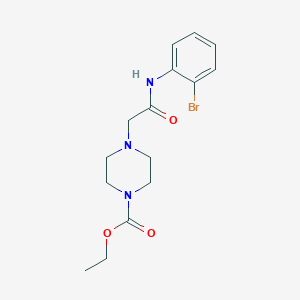 Ethyl 4-((N-(2-bromophenyl)carbamoyl)methyl)piperazinecarboxylate