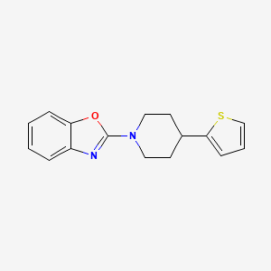 molecular formula C16H16N2OS B3002258 2-(4-Thiophen-2-ylpiperidin-1-yl)-1,3-benzoxazole CAS No. 2379953-49-6