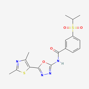N-(5-(2,4-dimethylthiazol-5-yl)-1,3,4-oxadiazol-2-yl)-3-(isopropylsulfonyl)benzamide