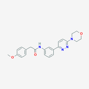 molecular formula C23H24N4O3 B3002262 2-(4-methoxyphenyl)-N-(3-(6-morpholinopyridazin-3-yl)phenyl)acetamide CAS No. 899759-18-3
