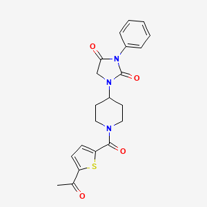 1-(1-(5-Acetylthiophene-2-carbonyl)piperidin-4-yl)-3-phenylimidazolidine-2,4-dione