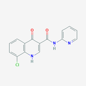 8-chloro-4-hydroxy-N-(pyridin-2-yl)quinoline-3-carboxamide