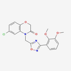 molecular formula C19H16ClN3O5 B3002270 6-氯-4-((3-(2,3-二甲氧基苯基)-1,2,4-恶二唑-5-基)甲基)-2H-苯并[b][1,4]噁嗪-3(4H)-酮 CAS No. 1207013-06-6