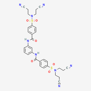 4-[bis(2-cyanoethyl)sulfamoyl]-N-[3-[[4-[bis(2-cyanoethyl)sulfamoyl]benzoyl]amino]phenyl]benzamide