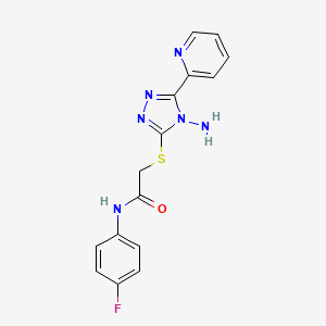 2-((4-amino-5-(pyridin-2-yl)-4H-1,2,4-triazol-3-yl)thio)-N-(4-fluorophenyl)acetamide