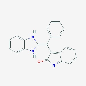 molecular formula C22H15N3O B300228 3-[1,3-dihydrobenzimidazol-2-ylidene(phenyl)methyl]indol-2-one 