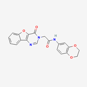 B3002282 N-(2,3-dihydrobenzo[b][1,4]dioxin-6-yl)-2-(4-oxobenzofuro[3,2-d]pyrimidin-3(4H)-yl)acetamide CAS No. 864923-11-5